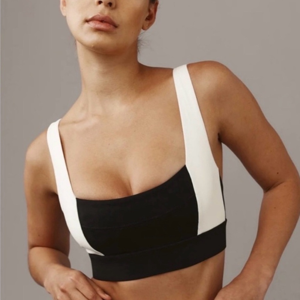 NWOT Monday Body Arches “The Tash Bra” - Black/Ivory, size Large - Picture 2 of 7